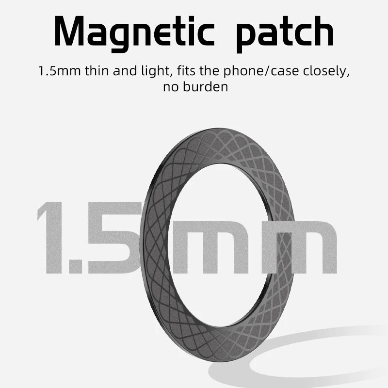 Magnetic Phone Ring Plate for Magsafe Wireless Charging Strong Magnet Sheet Sticker Car Phone Holder for iPhone 17 16 15 Samsung