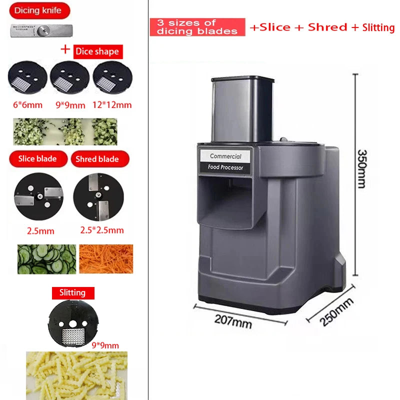 Commercial Vegetable Cutting Machine Automatic Vegetable Carrot Potato Chopper