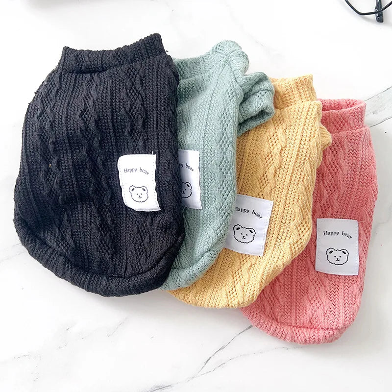 New Pet Sweater Winter Cat Dog Clothes Knitted Warm Cozy Jumper for Small Puppy Kitten Teddy Costume Outfit