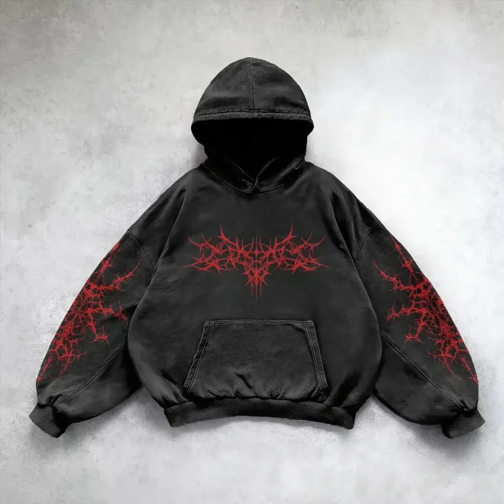 Divin Vintage Fashion Embroidery Zip Up Hoodies Y2k New Harajuku Hip Hop Coat Loose Hooded Sweatshirt Men And Women Streetwear