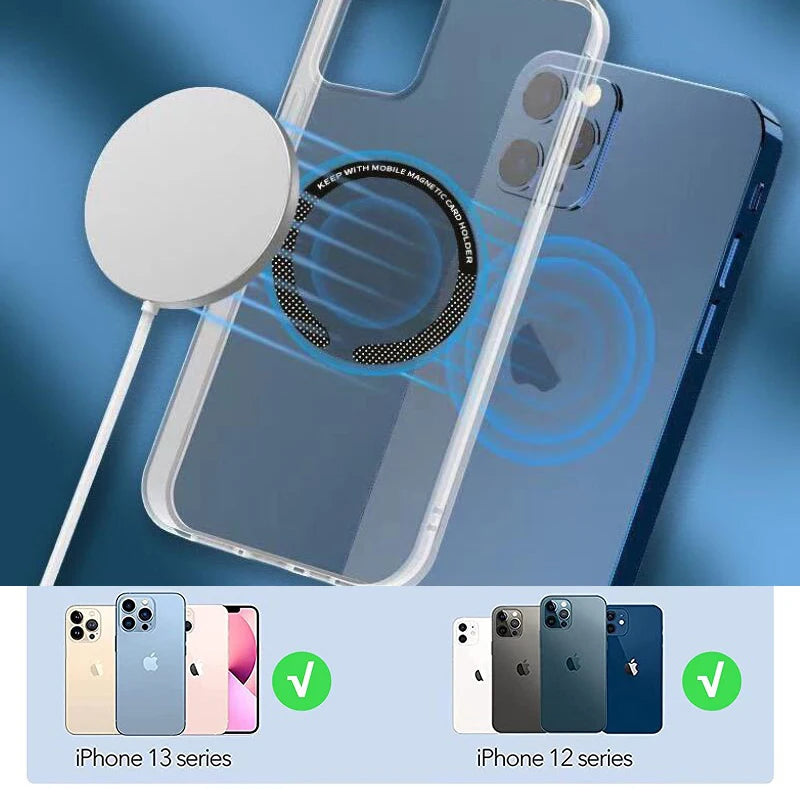 Universal Metal Ring Sticker for MagSafe Wireless Charger Magnetic Metal Plate for Magnet Car Phone Holder Iron Sheet for iPhone