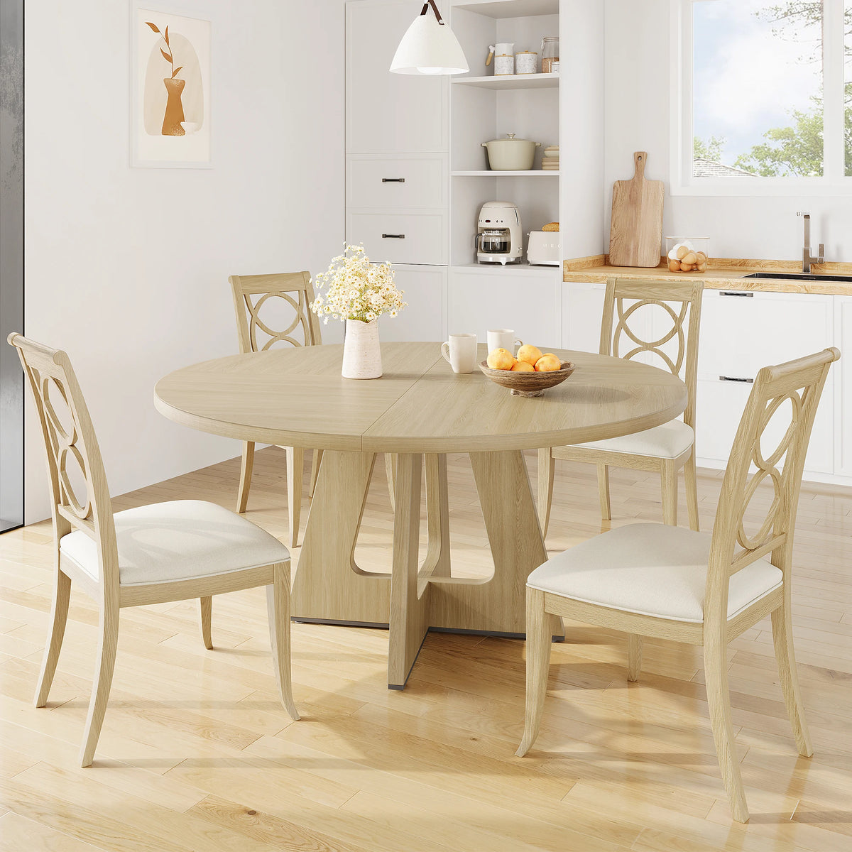 47 Inch Round Dining Table For 4-6