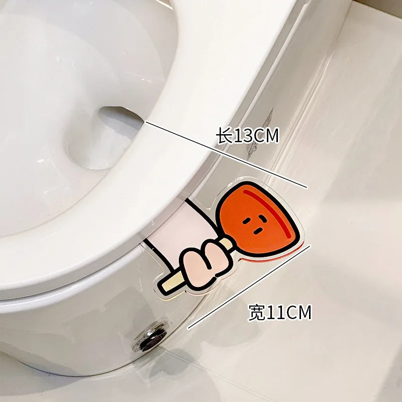 Portable Cartoon Toilet Lifter Tool No Touch Lid Handle Anti Dirty WC Accessories Bathroom Hygiene Helper No Punch Needed унитаз