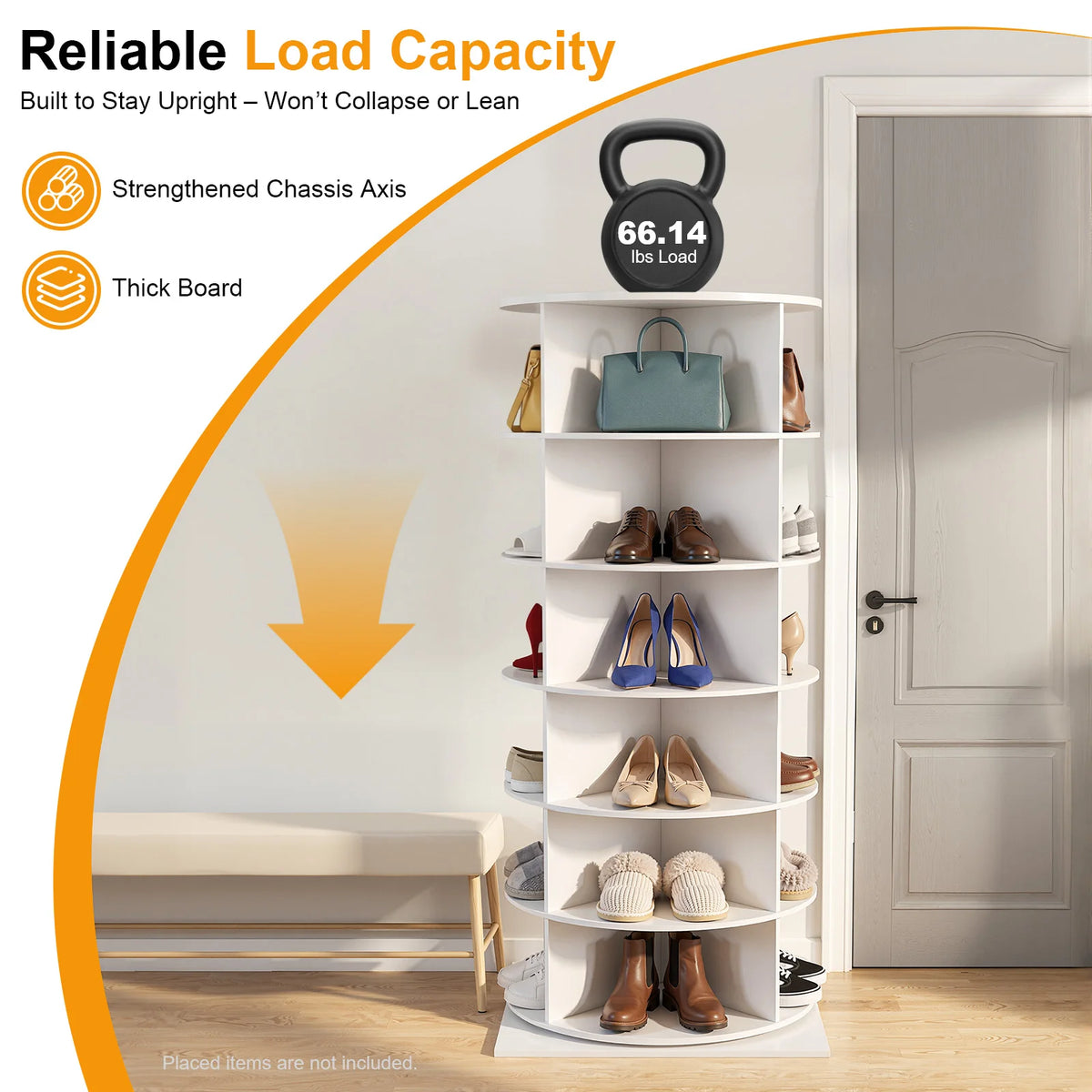 6-Tier 360-Degree Rotating Shoe Rack