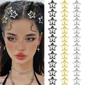 12/50pcs Star Hair Clips 2000s Y2K Snap Hair Barrettes Non Slip