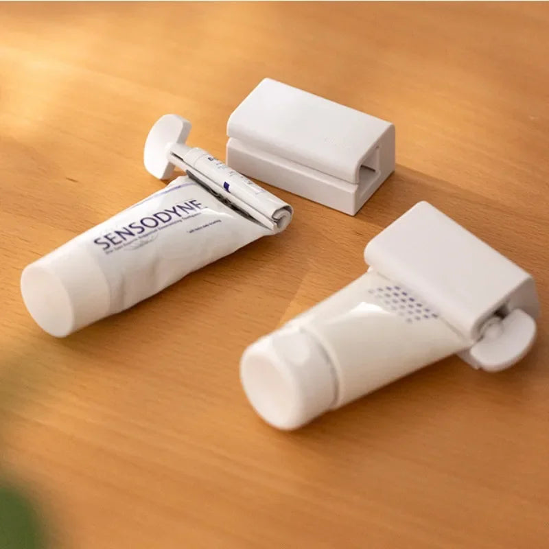 No Drill Wall Mounted Toothpaste Holder with Magnetic Sticker Bathroom Facial Cleanser Storage Rack  Toothpaste Squeezer