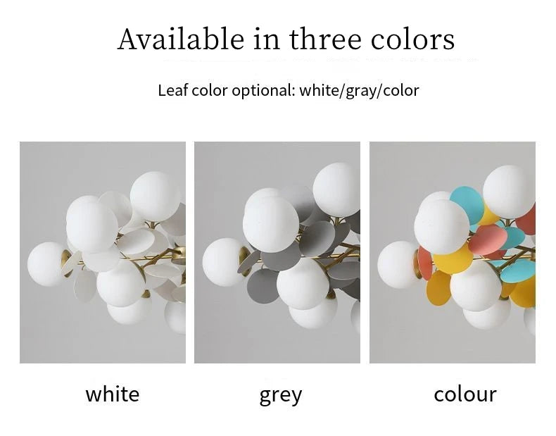 Modern Chandelier Grape Design Glass Pendant Light Indoor LED Nordic Light For Living Room Dining Hall Hotel Kitchen Island Lamp