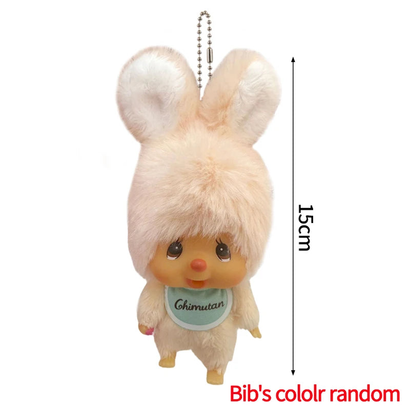 Monchhichi Keychain Kawaii Keychains for Bags Monchhichi Doll Hanging Pendants Children's Day Birthday Gift 몬치치
