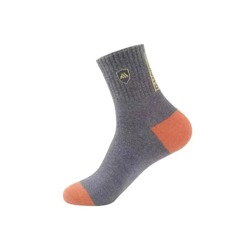 5 Pairs High Quality Business Men Socks Autumn Winter Breathable Athletic Men's Cotton Sports Socks 100% Cotton Thick Socks