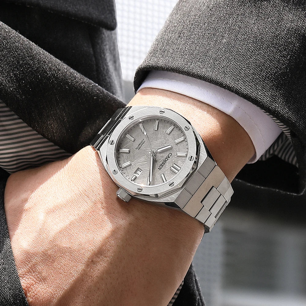 CADISEN Automatic Mens Watches Fashion Top Brand Stainless Steel