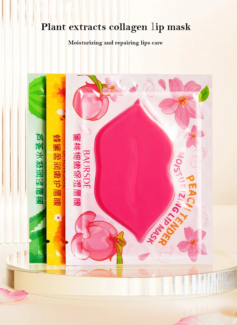 5/10pcs/lot Collagen Nourishing Lip Mask  Moisturizing Fruits Essence Firming Anti Wrinkle Lip Patch Skin Care