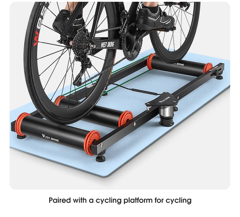 WEST BIKING Training Mat Yoga mat For Bike Bicycle bicicletas Estaticas Trainer exercise Mat For trainer floormat 183cm*61cm