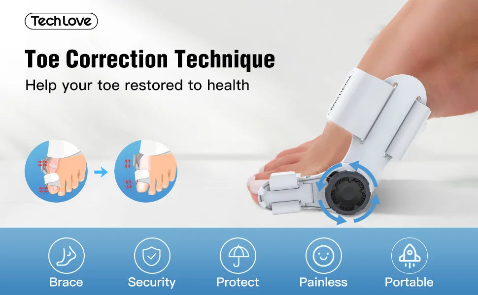 1pc Bunion Splint Big Toe Straightener Hallux Valgus Correction Orthotics Foot Bone Thumb Adjuster Correction Pedicure brace
