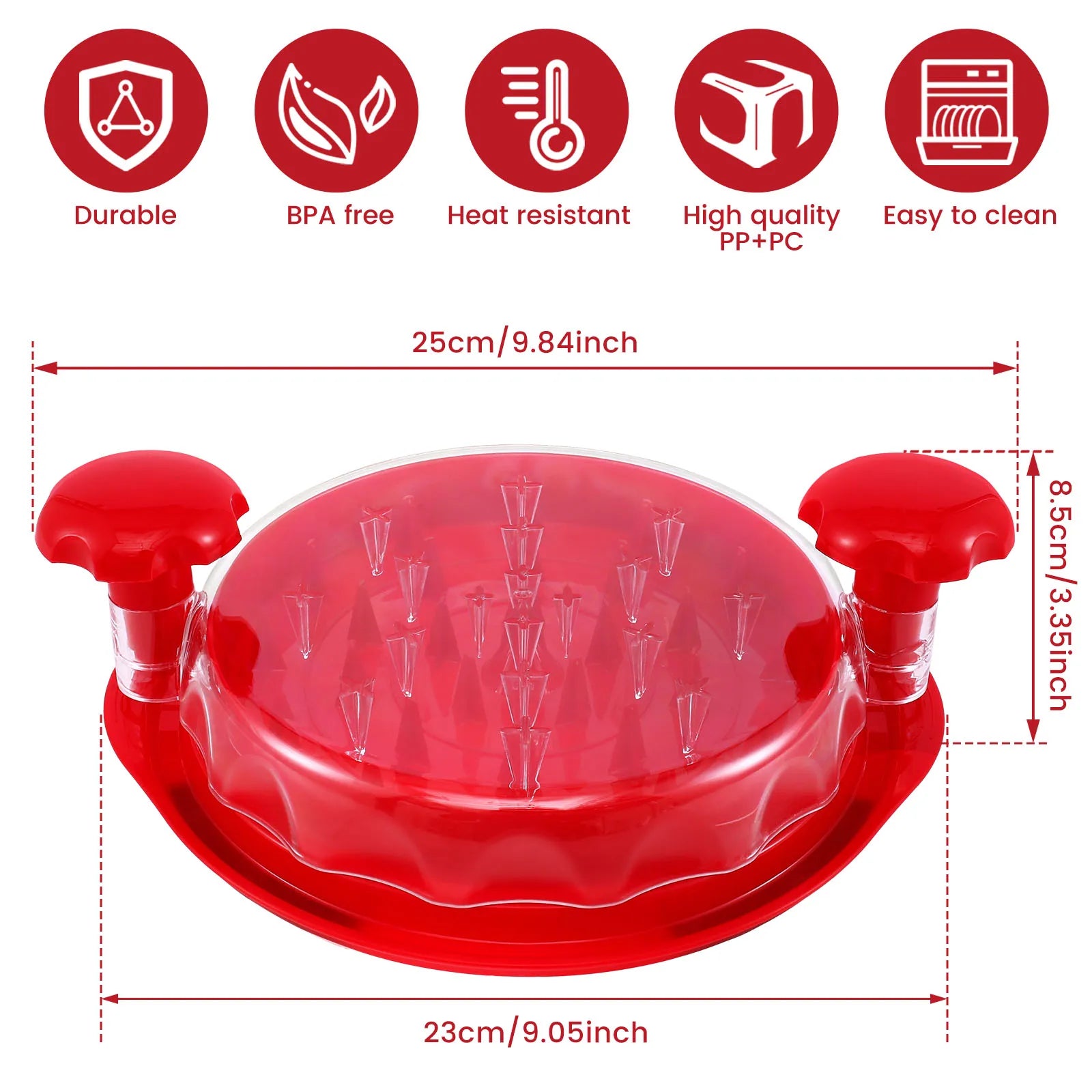 Chicken Shredder Non-Slip Meat Grinders for Pork Beef Cooked Chicken Breasts Vegetable Kitchen Tool Ergonomic Handle Shredder