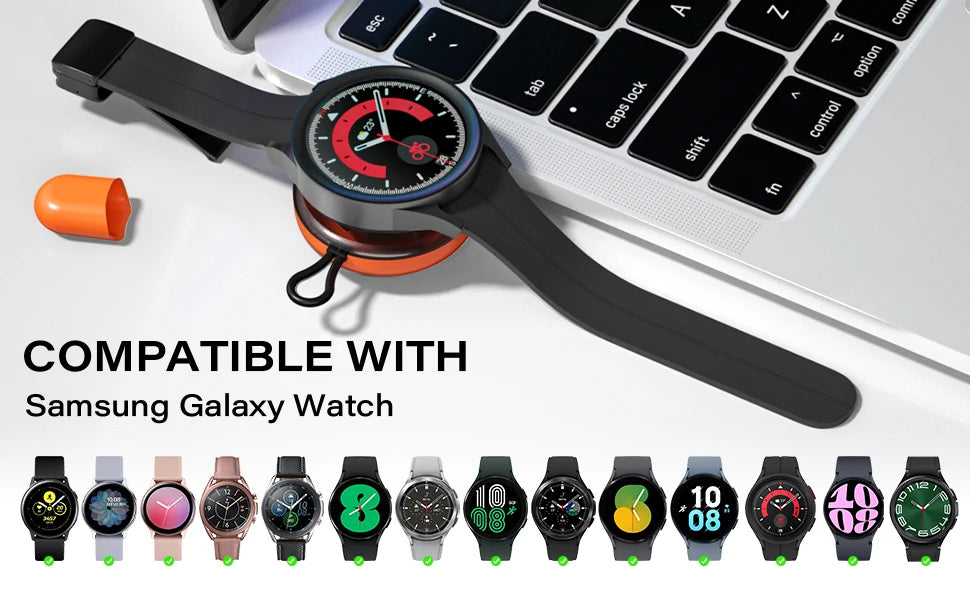 USB C Portable Watch Magnetic Wireless Charger For Apple Watch Ultra 2 3 4 5 6 7 8 9 SE Samsung Galaxy 6 Classic 5 Pro 4 Active