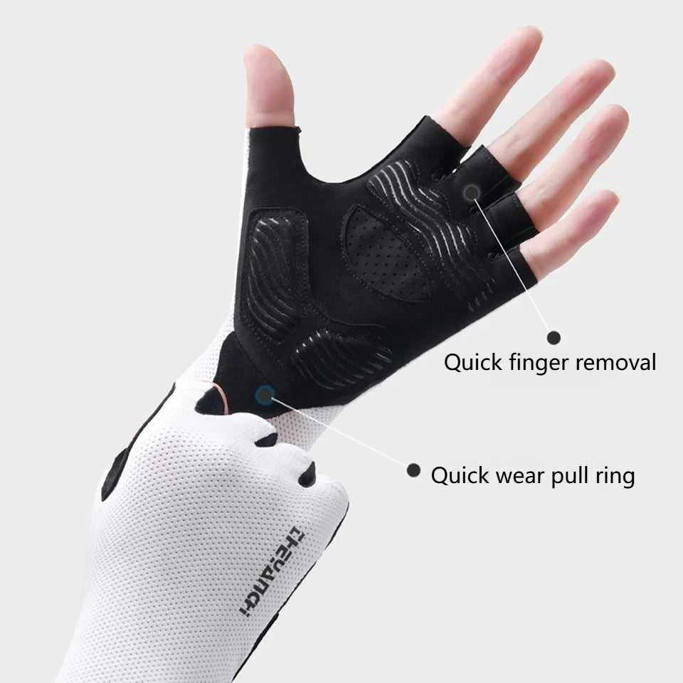 GETINFIT 1Pair Half Finger Gloves Outdoor Sports Gloves Summer