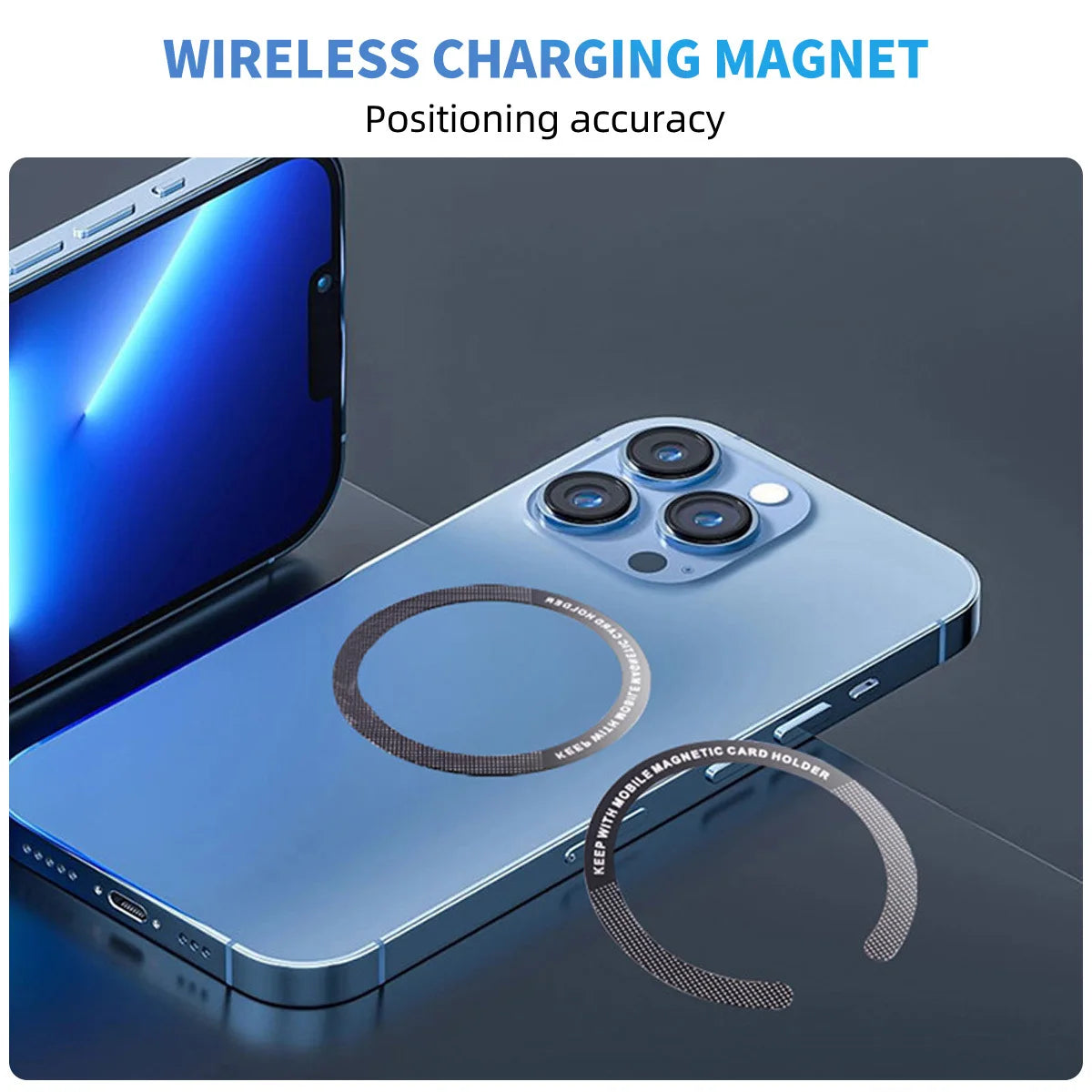 1PC/3PCS Stainless Steel Universal Magnetic Metal Plate Ring For Magsafe Wireless Charger Iron Sheet Sticker Car Phone Holder