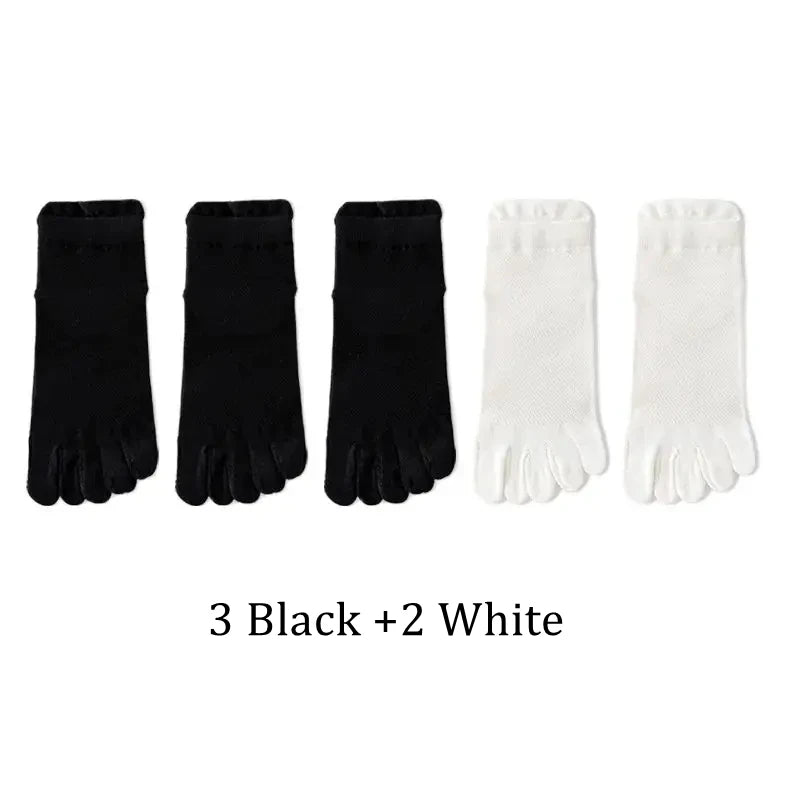 Wiggle Socks 5 Pairs Summer Women Five Finger Socks 5 Candy - Cotton