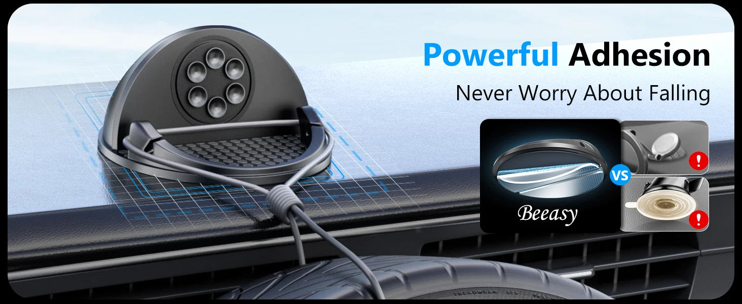 Car Phone Holder Wireless Charger Non-Slip,Mobile Phone Fast Wireless Charger for iPhone15W Wireless Car Charger Dashboard