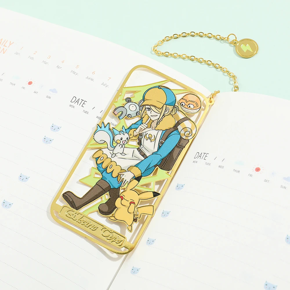 Cute Anime Pet Genie Book Mark Girl Fan Collection Metal Bookmarks Gift for Book Lover, Girl Book Accessories Reading Marker
