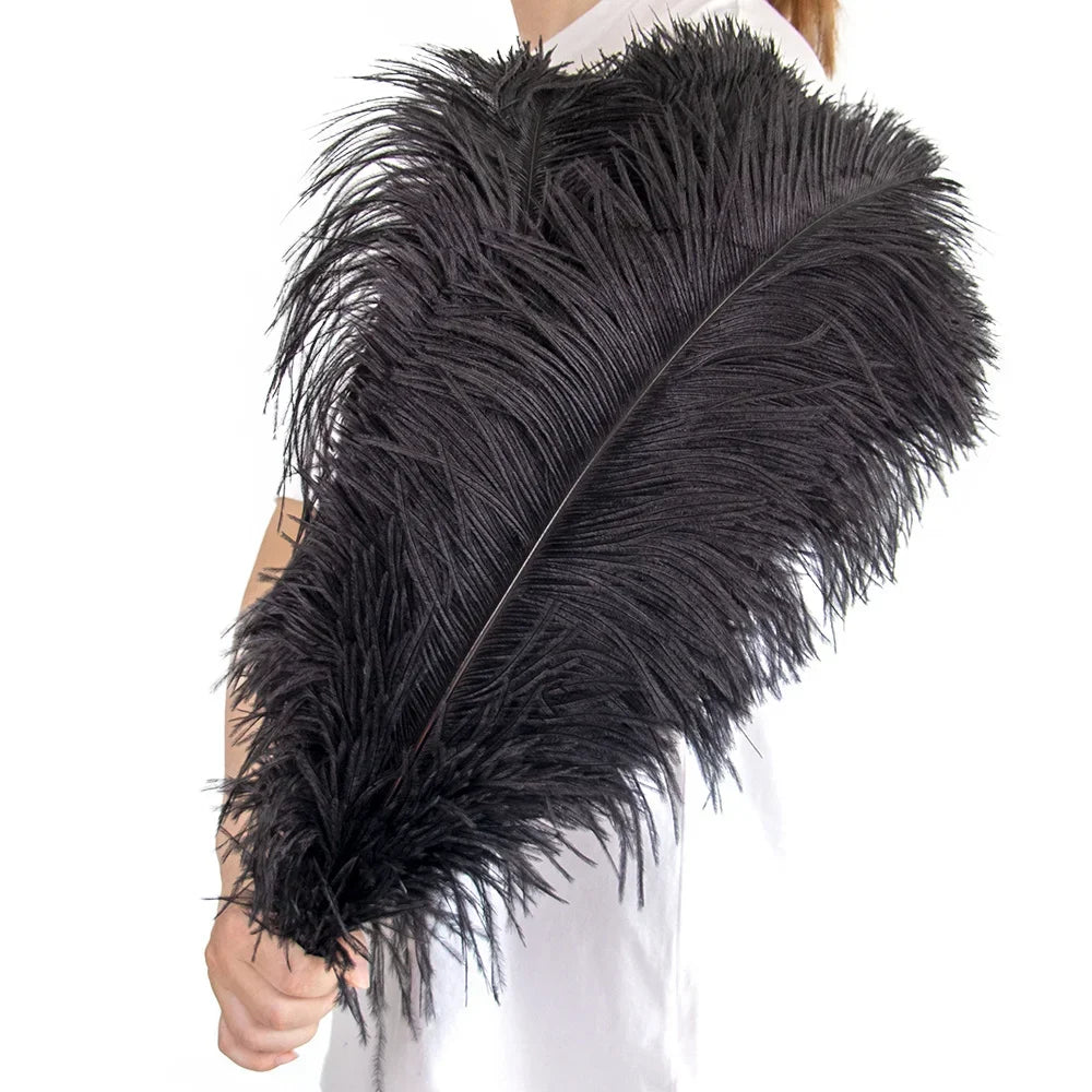 10PCS/Lot White Ostrich Feathers Plume for Wedding Table Centerpieces Carnival Prime Decor  45-50CM 55-60CM Ostrich Plumas Large