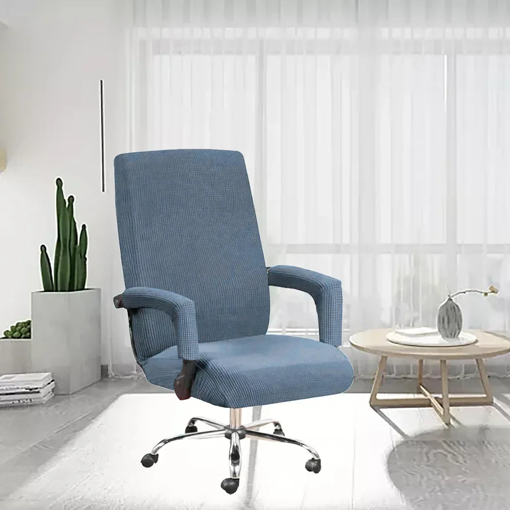 Elastic Computer Office Chair Cover Kitchen Modern Simple Desk Chair Cover Armrest Seat Cover Suitable for All Seasons