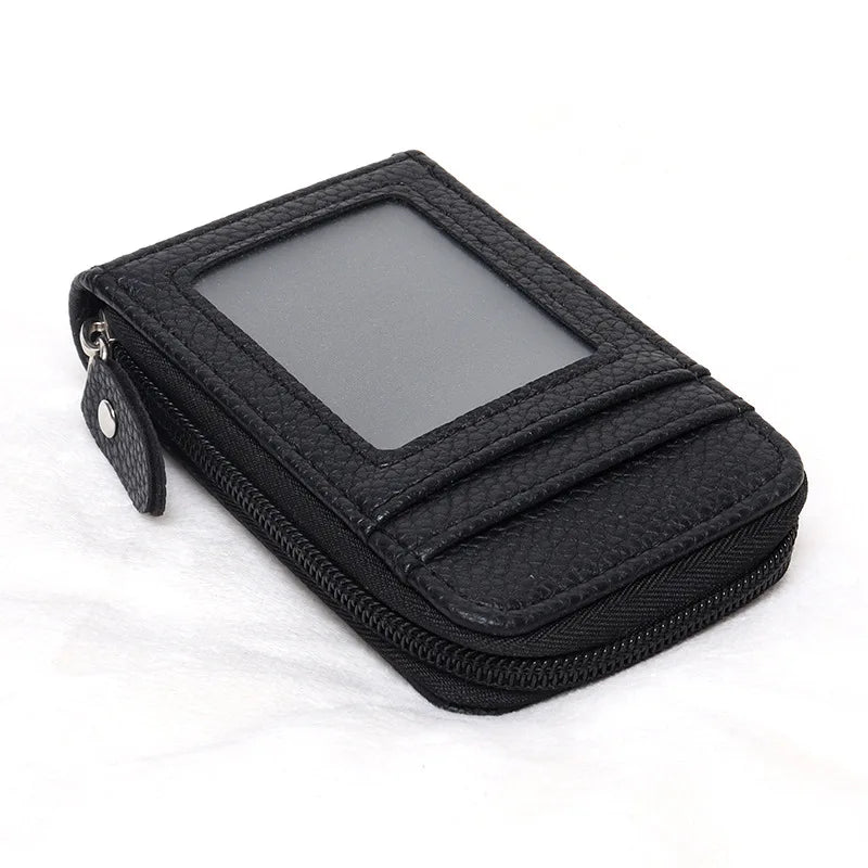 RFID Blocking Leather Wallet for Men Women, 12 Card Slot Accordion ID Driver License Holder, Thin Minimalist Credit Card Organiz