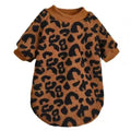 Puppy Pullover Dogs Pet Sweater Winter Leopard Print French Bulldog Winter Warm Sweater Pet Apparel Dog Clothing Kurtka Dla Psa
