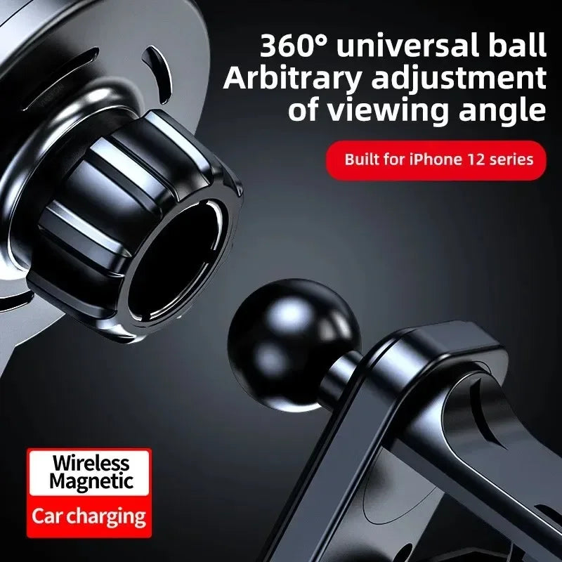 VIKEFON Magnetic Car Wireless Charger Stand Magnet Car Phone Chargers Holder Mount For iPhone 15-12 ProMAX Fast Charging Station