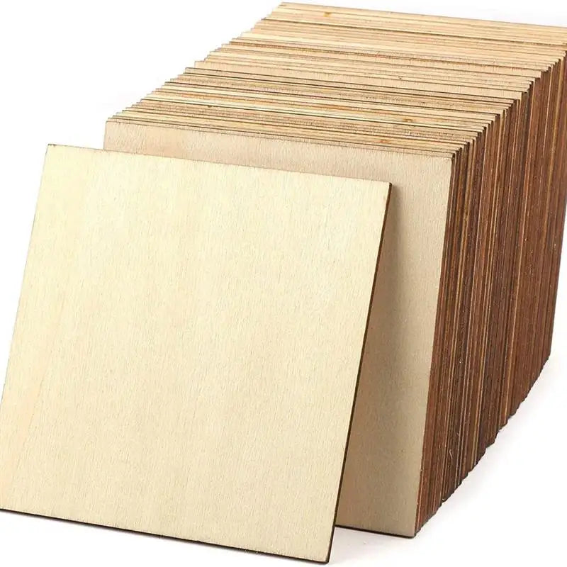 5/10/20cm Wooden Planks Squares Wood Chips DIY Crafts Wood Craft Material For Painting Pyrography Architectural Model Home Decor