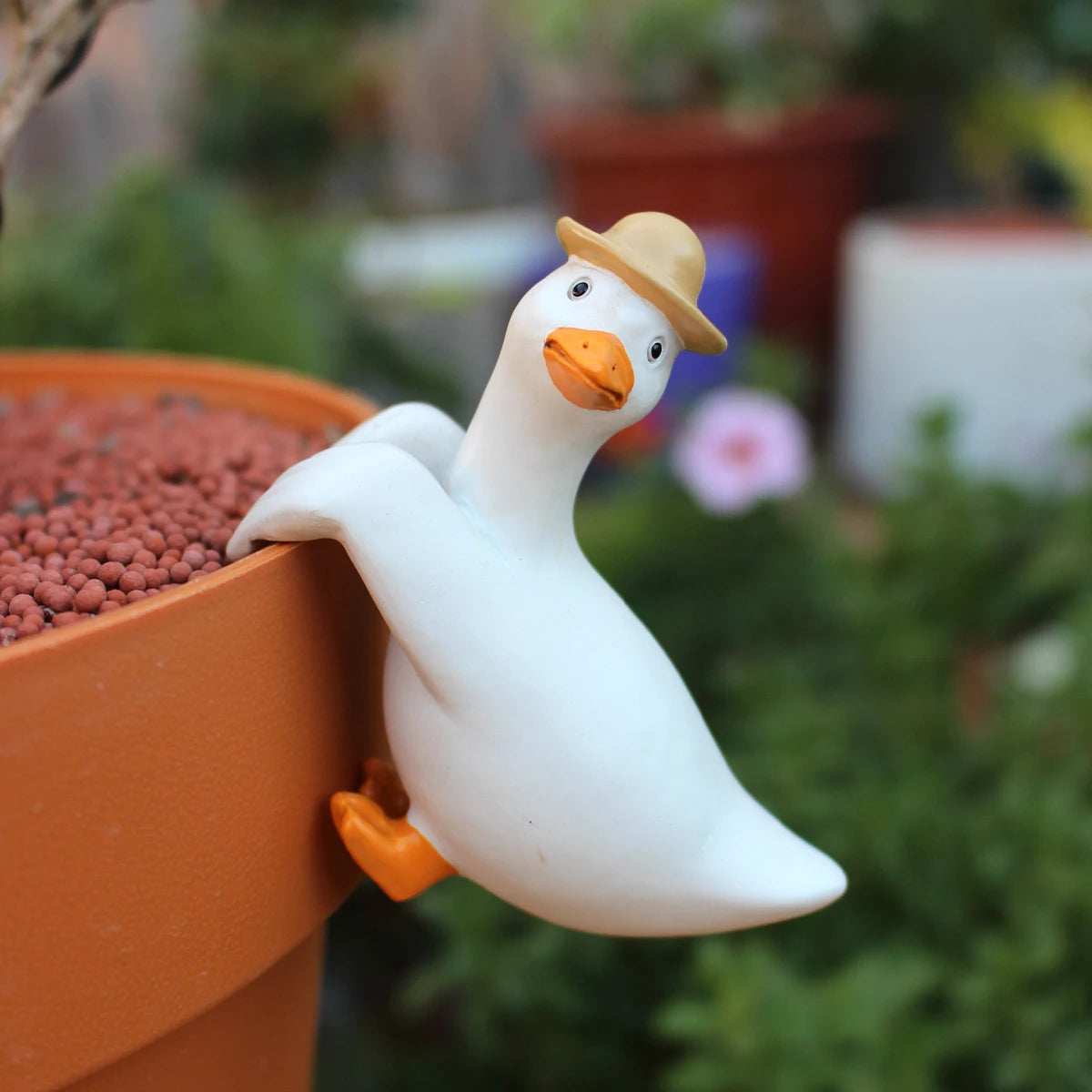 3 duck pendants, garden bonsai decoration animal pendants, resin handicrafts