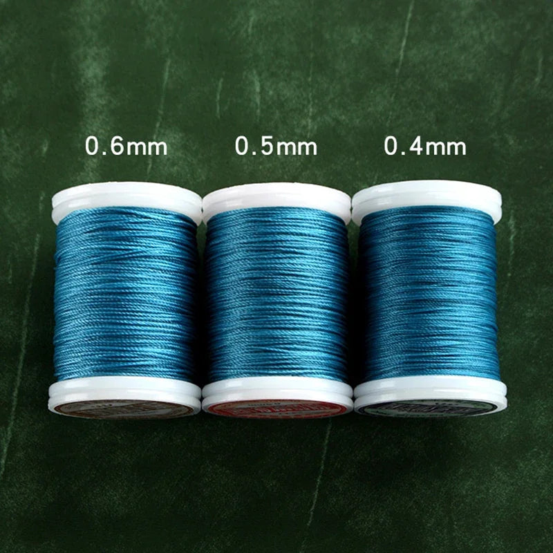 hilo elástico costura Waxed Thread Accessories Leather Craft Sewing Thread Round Waxed Thread Polyester Cord Wax Coated Strings