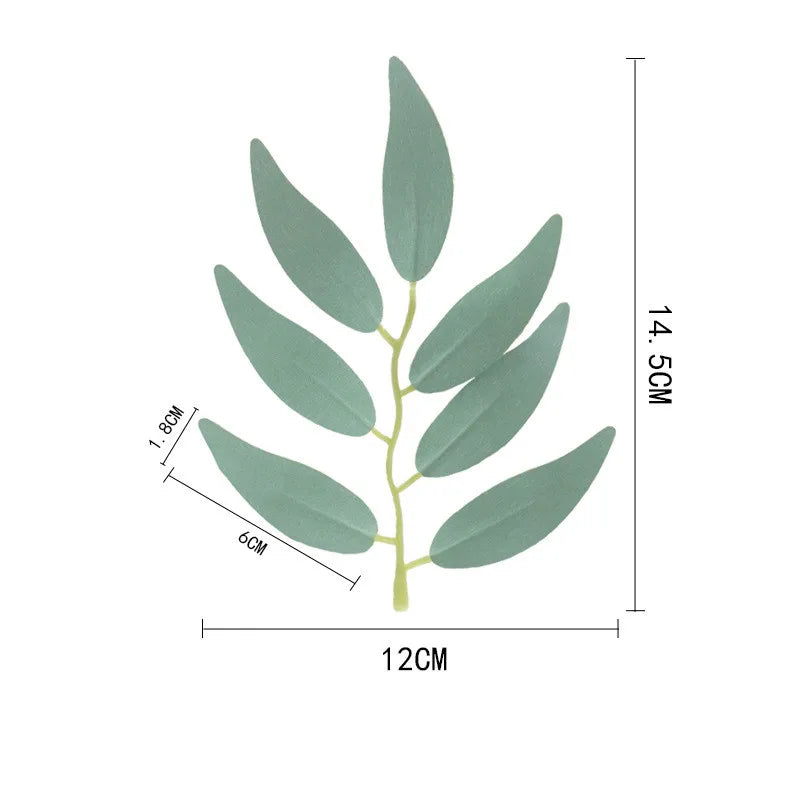100pcs artificial willow twig leaves wicker  Willow leaf plants for home garden wreath garland wedding wall bouquet decoration
