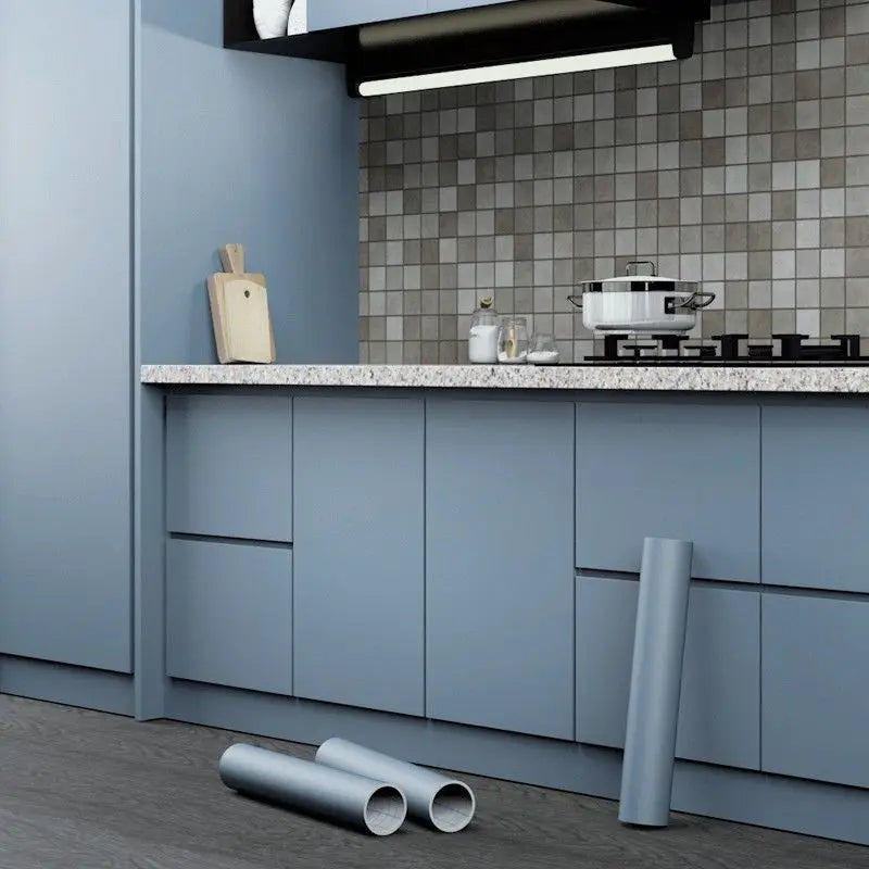 Matte PVC DIY Self Adhesive Decorable Film Vinyl Wall Stickers Kitchen Cabinets Bedroom Furniture Waterproof Oilproof Wallpapers
