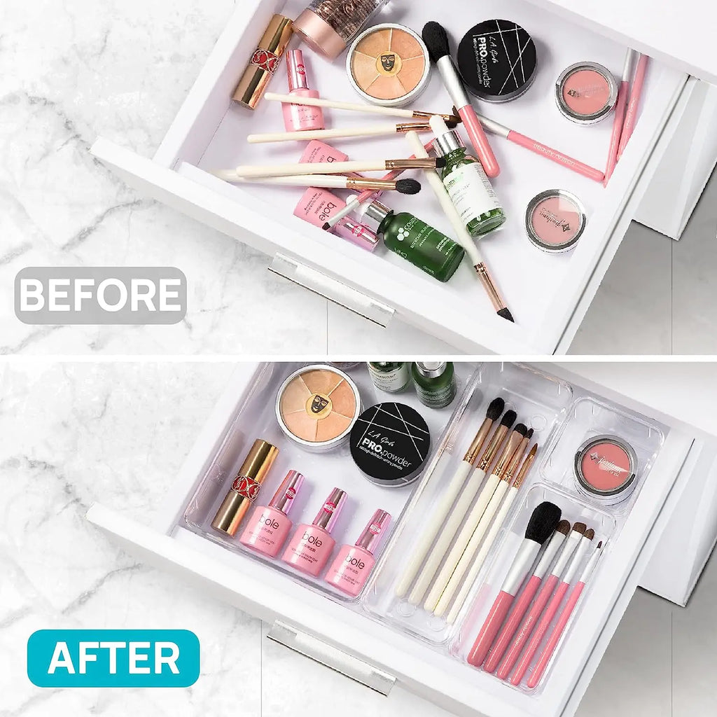 Whitesnow Makeup Make up Kitchen Drawer Organizer Storage