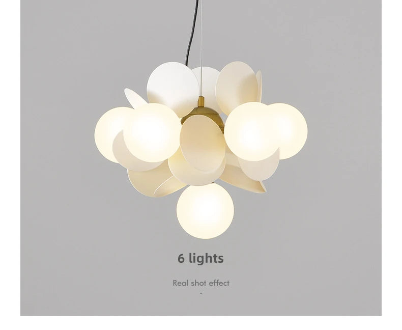 Modern Chandelier Grape Design Glass Pendant Light Indoor LED Nordic Light For Living Room Dining Hall Hotel Kitchen Island Lamp