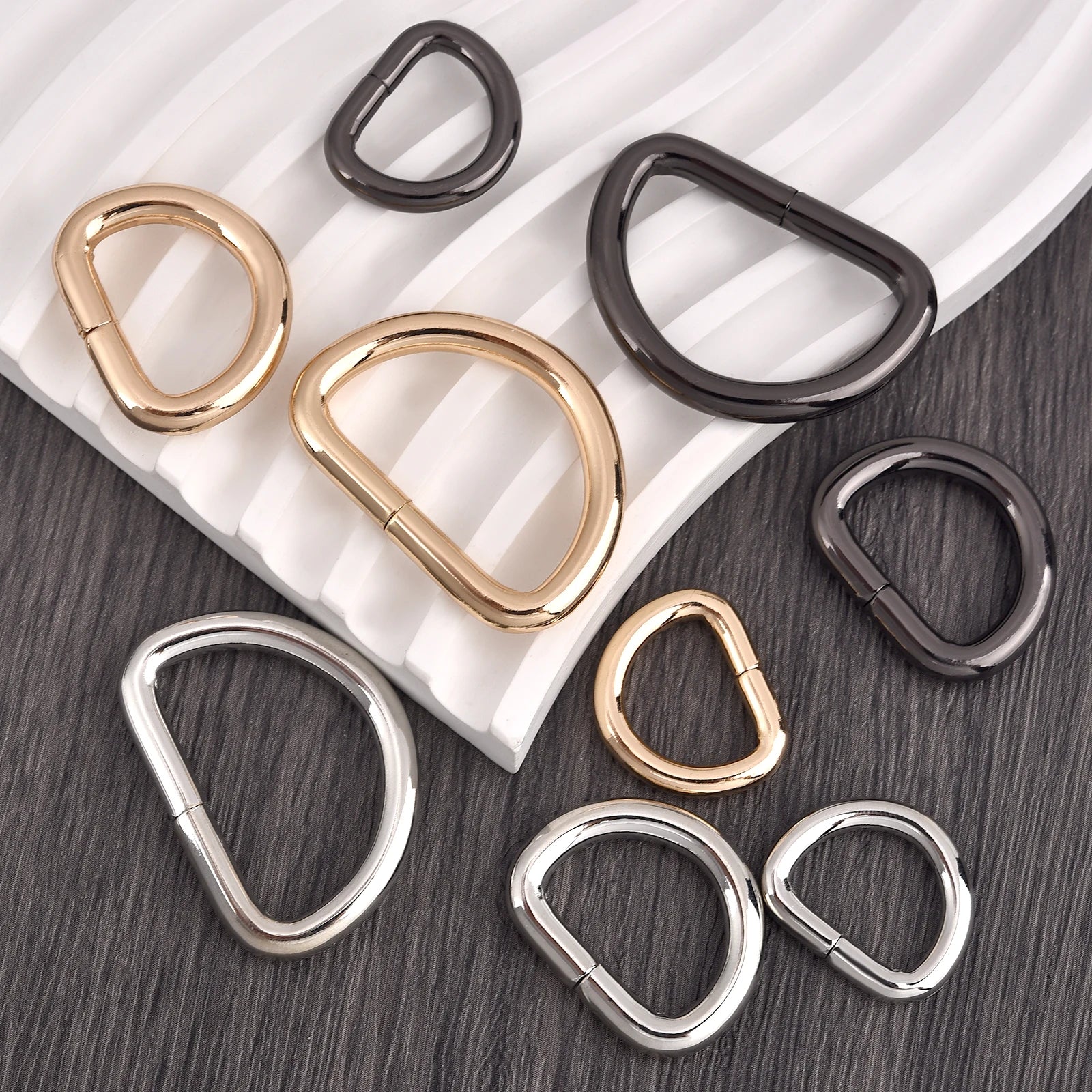 10pcs D-Shaped Buckle D Ring Connection Alloy Metal Silver Gold For Shoes Bags Backpack Buckles DIY Accessory 15/20/32mm