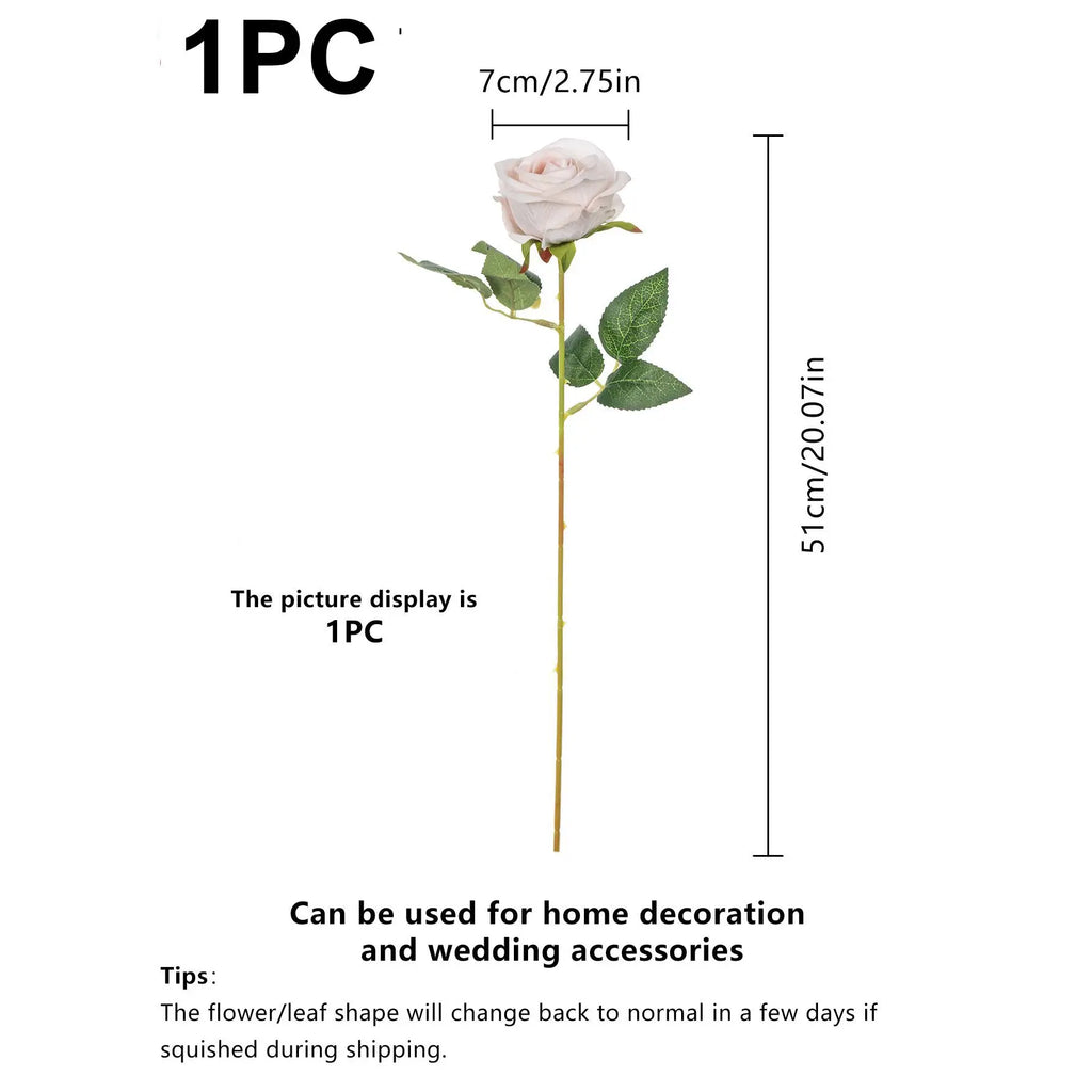 5/10pcs Artificial Flowers Silk Rose Hom Decor Wedding Bridal Bouquet Outdoor Garden Arch Accessory Valentine's Day Diy Gift Box