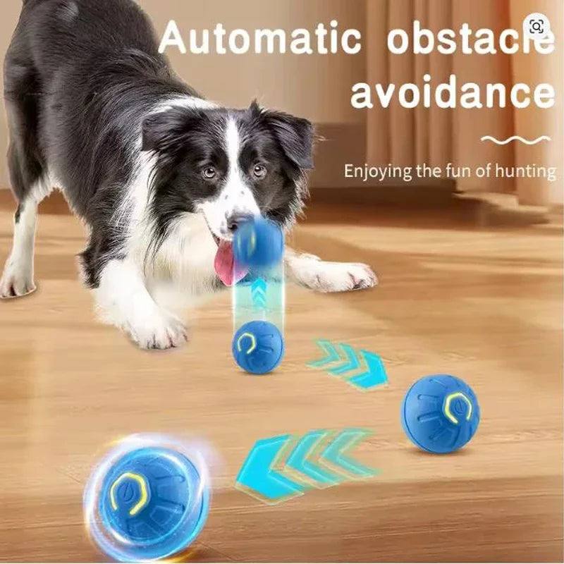 Intelligent Interactive Pet Toy Ball Electronic Automatic Moving Bouncing Ball USB Rechargeable Funny Toy for Puppy Cat Kitty