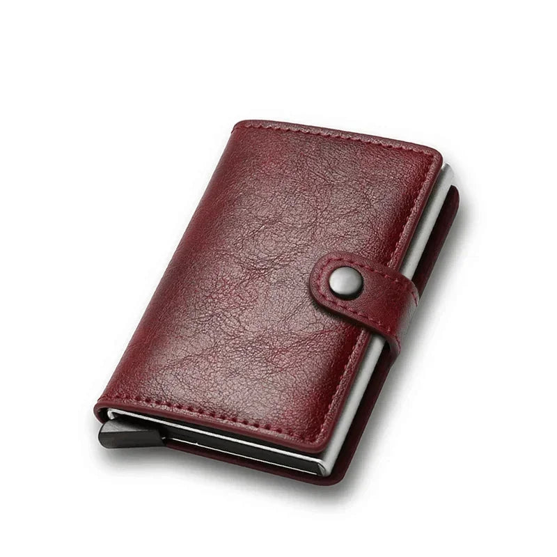 Rfid Carbon Fiber Credit Card Holder Wallet Money Bag Luxury Men Rfid Smart Metal Cardholder Case Slim Minimalist Wallet for Men
