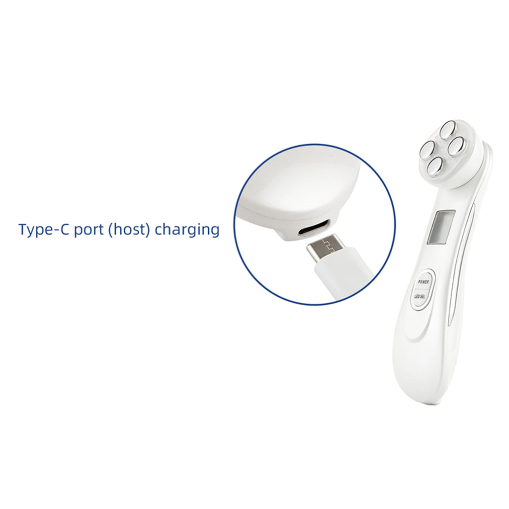 5-IN-1 RF EMS Electroporation Radio Frequency LED Photon Beauty Device Skin Lifting Tighten Anti-Wrinkle Skin Care Face Massager