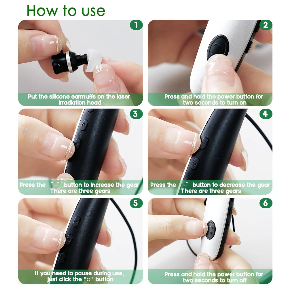 Neck Hanging Ear Nasal Irradiation Device Rechargeable Nasal Ear