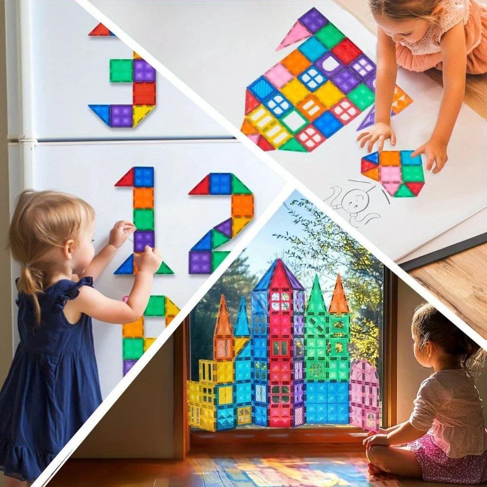 JOYFY 110/66/50 PCS Magnetic Building Tile 3D Magnet Tiles