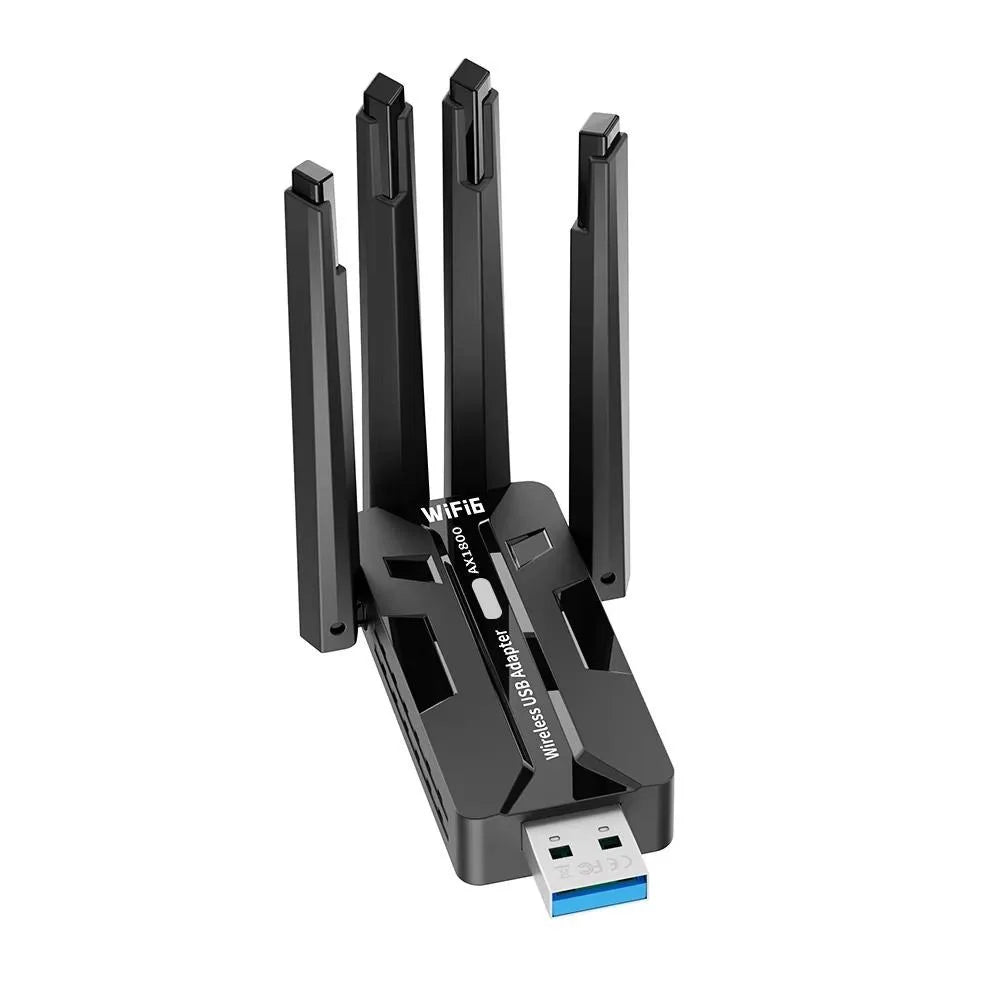 WiFi 6 USB Adapter 1800Mbps Dual Band 5GHz 2.4GHz