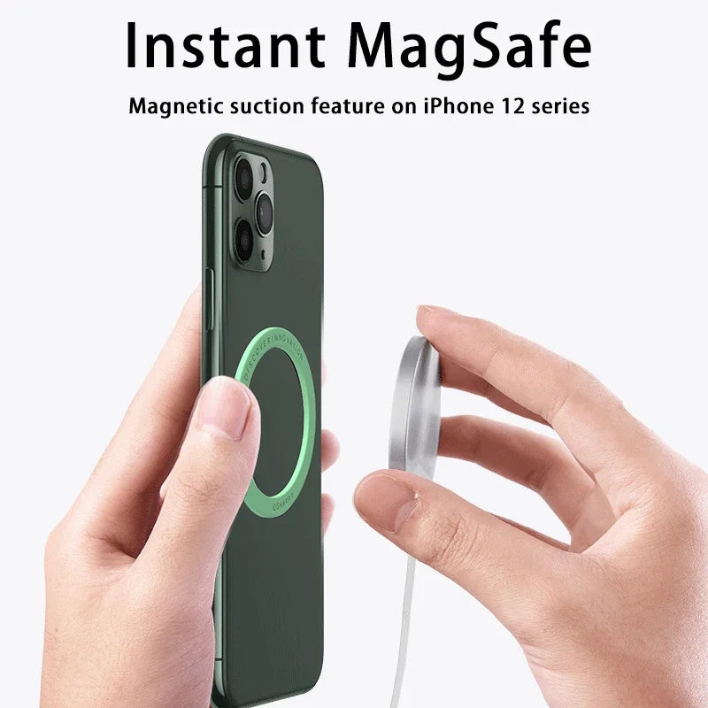Universal Magnetic Ring for Magsafe Wireless Charger Iron Sheet Sticker Magnet Phone Holder for IPhone 14 15 Xiaomi
