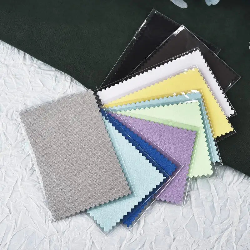 10*6.5cm/8*8cm 50pcs Silver Clean Polishing Cloth Soft Clean Wipe Wiping Cloth For Necklaces Rings Jewelry Clean Tool