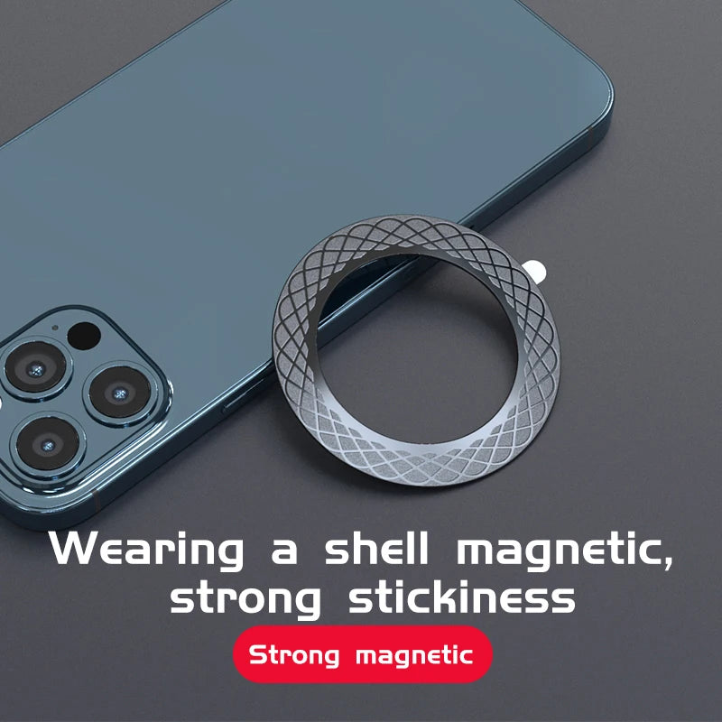 Magnetic Phone Ring Plate for Magsafe Wireless Charging Strong Magnet Sheet Sticker Car Phone Holder for iPhone 17 16 15 Samsung