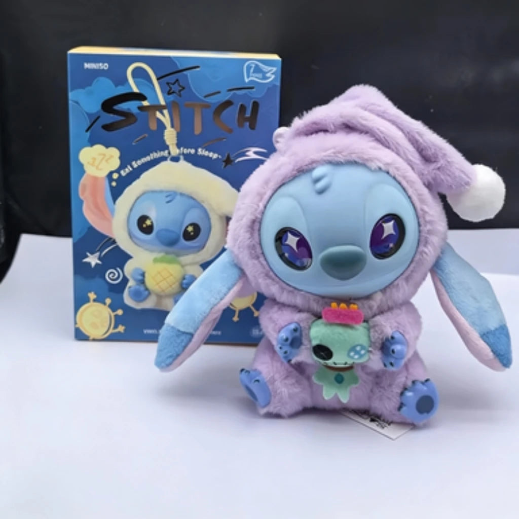 2026 Stitch Eat Something Before Sleep Series Blind Box Plush Dolls Pendant Cute Doll Ornament Mystery Box Surprise Toys Gifts