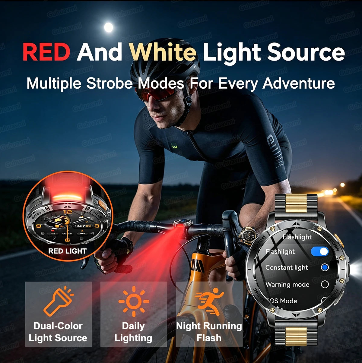 Ultra Large 1400mAh Battery Sport Smartwatch 1.7” Heart Rate
