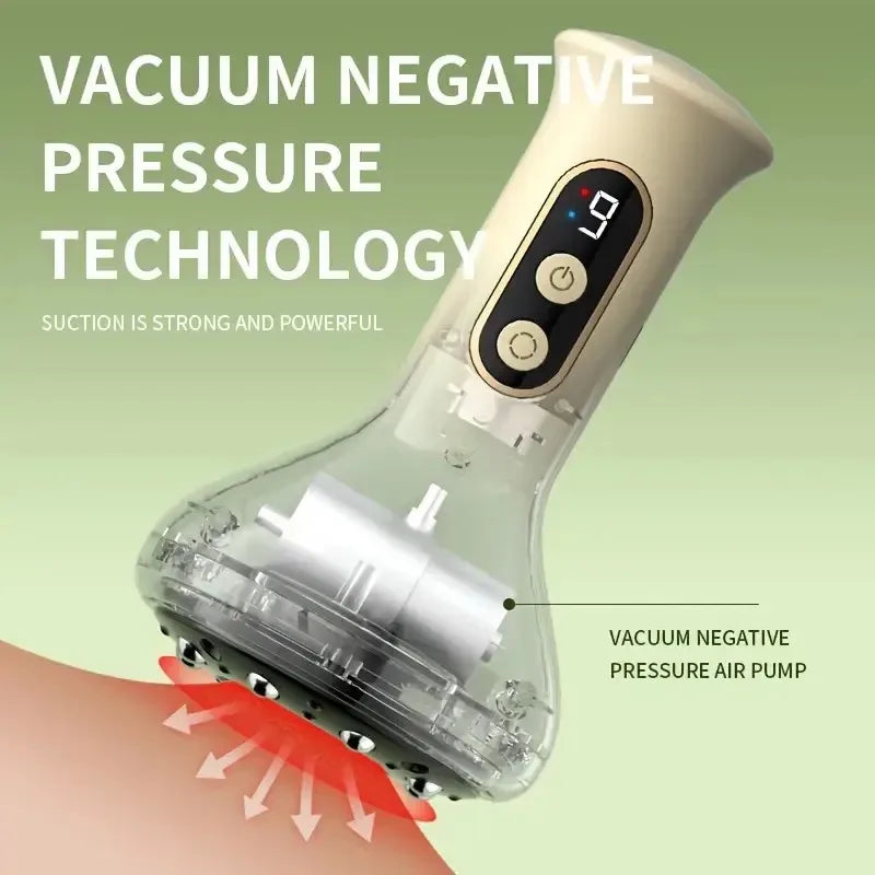 USB Rechargeable Abdominal Massager with Adjustable Scraping Force